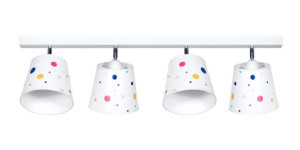 Lampa sufitowa do pokoju dzieci duże kropki 4 pł.