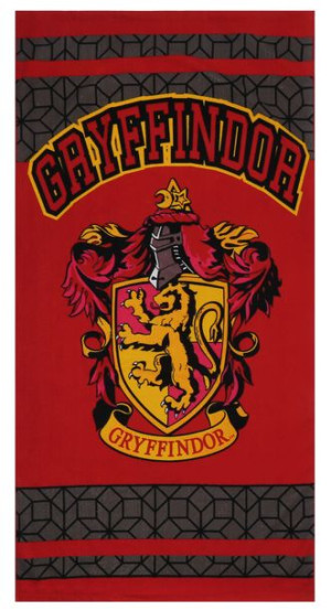 Ręcznik plażowy 70 x 140 cm z herbem Gryffindoru HARRY POTTER, posiada cert