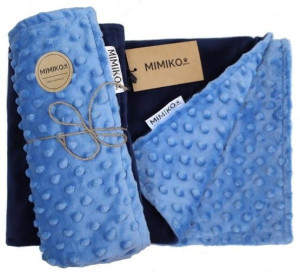 MIMIKO Pets Kocyk Minky-Dot 100x75cm niebieski / granatowy