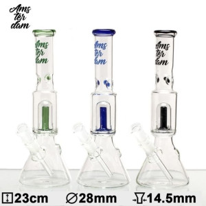 Bongo Glass Amsterdam z perkolatorem wys. 23 cm szlif 14.5