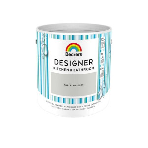 Farba Beckers Designer Kitchen & Bathroom Porcelain Grey 2.5 l