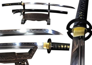 Mocny Miecz Katana 61-62 Hrc Stal 1095 Hartowany Naturalny Hamon Bl777