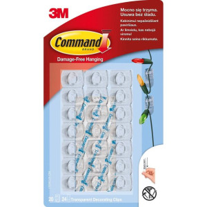 3M Haczyk do ozdób przeźroczysty Command 20 szt.