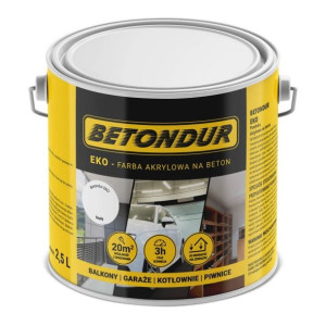 Farba do betonu Betondur Eko biała 2,5 l