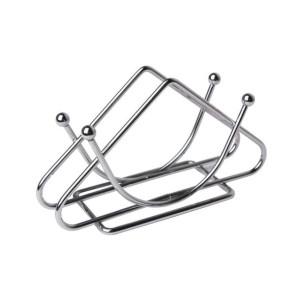 Serwetnik metalowy SUPPER srebrny