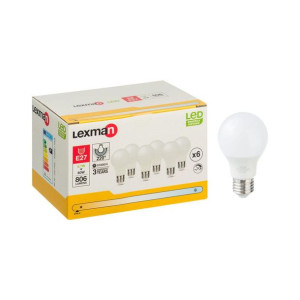 Żarówka LED E27 6 szt. (230 V) 9.7 W 806 lm Ciepła biel LEXMAN