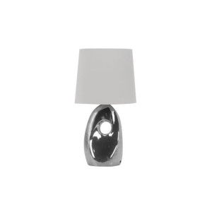 Lampa stołowa HIERRO biało-srebrna E27 CANDELLUX
