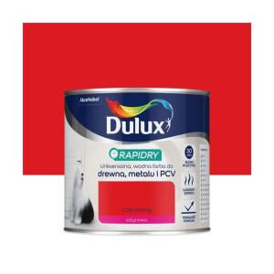 Farba wodna do drewna, metalu i PCV RAPIDRY 0.4 l Czerwony satynowy DULUX