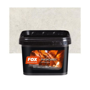 Efekt dekoracyjny PIASKOWIEC 4 kg Biały Tynk strukturalny FOX