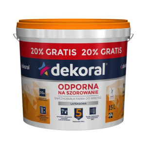 Farba wewnętrzna AKRYLIT W 12.5L+20% GRATIS Śnieżnobiały DEKORAL