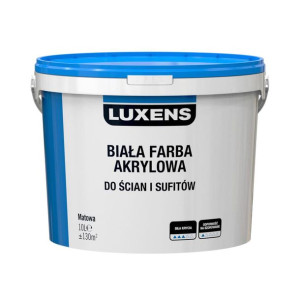 Farba wewnętrzna AKRYLOWA 10 l Biała LUXENS