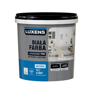 Farba wewnętrzna LATEKSOWA PRO 1 l biała LUXENS