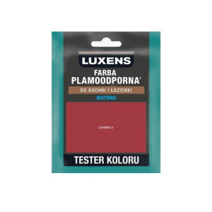 Tester farby PLAMOODPORNA do kuchni i łazienki 25 ml Carmen 3 LUXENS