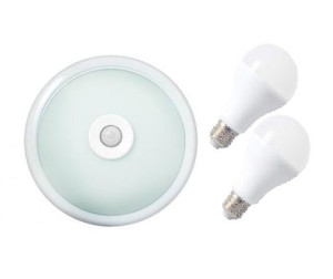 Plafon z czujnikiem ruchu + E27 LED 2x10W ciepłe