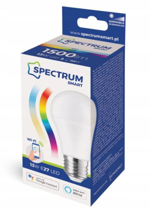 Żarówka LED E27 9W RGB+CCT Smart WiFi Ściemnialna