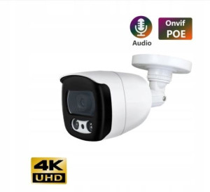 Kamera Tubowa Ip 8mpx 4k Poe Audio Onvif