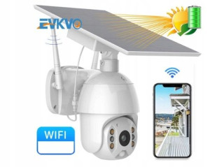 Kamera Zewnętrzna Wifi Solarna Zoom, Sd Na Budowę