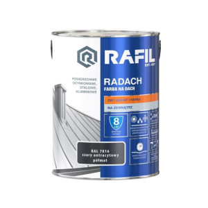 Farba na dach RADACH 5 l RAL-7016 Szary antracytowy RAFIL