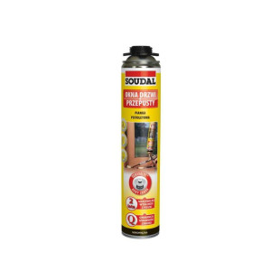 Pianka poliuretanowa pistoletowa OKNA DRZWI PRZEPUSTY 750 ml SOUDAL