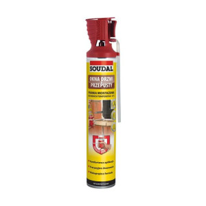 Pianka poliuretanowa z aplikatorem OKNA DRZWI PRZEPUSTY 750 ml SOUDAL