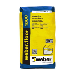 Posadzka cementowa WEBER FLOOR 1000 25 KG WEBER