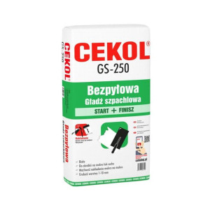 Gładź szpachlowa GS-250 20 kg CEKOL