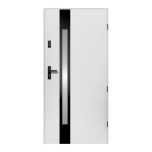 Drzwi zewnętrzne O.K. Doors Temida Black P55 80 prawe białe