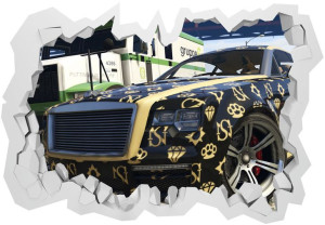 GTA V naklejka ,3D, 100x70