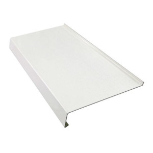 Parapet zewnętrzny stalowy Fola 20 x 120 cm biały