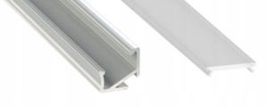 Profil aluminiowy H 30°/60° 2m Surowy z kloszem