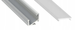 Profil aluminiowy H 30°/60° 2m Srebrny z kloszem