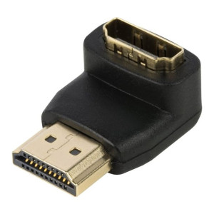Końcówka HDMI kątowa Blyss męska/żeńska gold