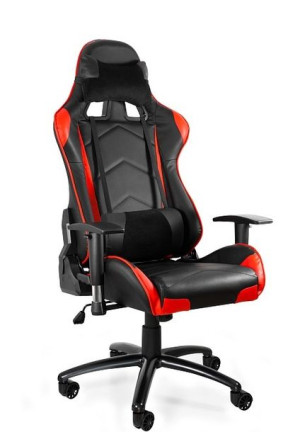 Gamingowy fotel Dynamiq V5 Unique czarno-czarwony do biurka dla gracza