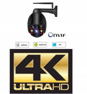8MPX 4K KAMERA OBROTOWA WIFI chmura Auto śledzenie