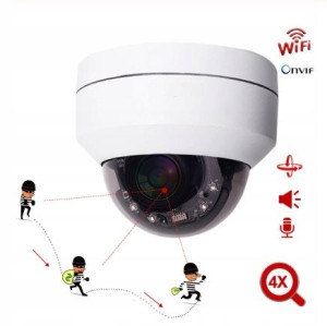 Kamera WIFI Obrotowa ZOOMx4 Monitoring domu sklepu