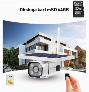 Kamera Bezprzewodowa Solarna Internet Z Karty Sim