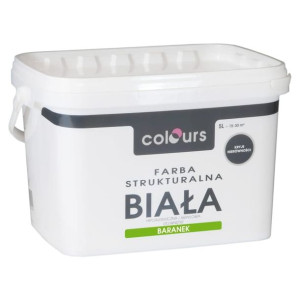Farba strukturalna Colours Baranek biały 5 l