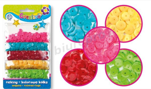Confetti Cekinowe Kółka Mix 5 Kolorów Ozdoba 8mm