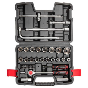 Klucze nasadowe 1/4", 1/2", zestaw 47 szt.