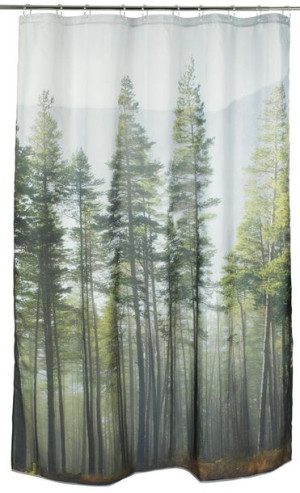 Zasłona prysznicowa las drzewa 150x200 cm