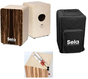 Sela SE 105 CaSela Dark Nut - Profesjonalny Cajon - BUNDLE 2