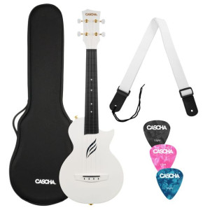 Cascha HH 2286 Carbon Fibre Ukulele Koncertowe WH Set