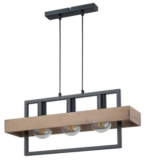 Lampa Zwis ROBIN 3 Czarno_Brązowa Nowoczesna Lampa Wisząca Sigma 32217