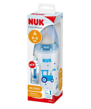 NUK 741927 Butelka FC+ PP 300 ml z wskaźnikiem temperatury smoczek lateksow