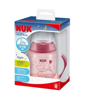NUK 215326 Butelka FC 150ml z uchwytami świecąca w ciemności NIGHT