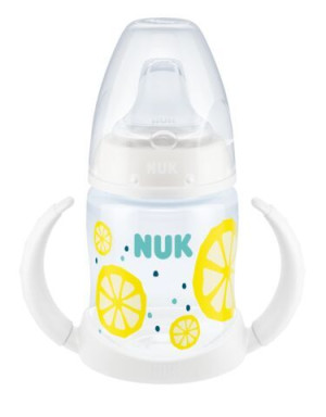 NUK 215354 Butelka 150ml z uchwytami z wskaźnikiem temperatury FRUITS ustni