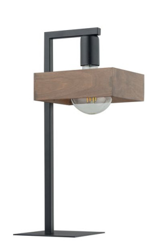 Lampka Stołowa Nocna Biurkowa ROBIN czarno_brązowa Lampa Sigma 50251