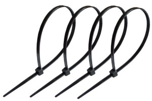 Opaski Kablowe Czarne Nylon Uv 4.8x250 100 Szt.