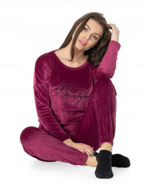 Komplet Dresowy Dres z Weluru Damski 2w1 3701-1 S