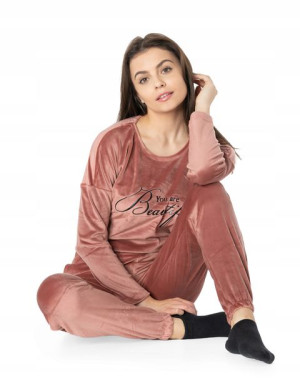Komplet Dresowy Dres z Weluru Damski 2w1 3701-4 L